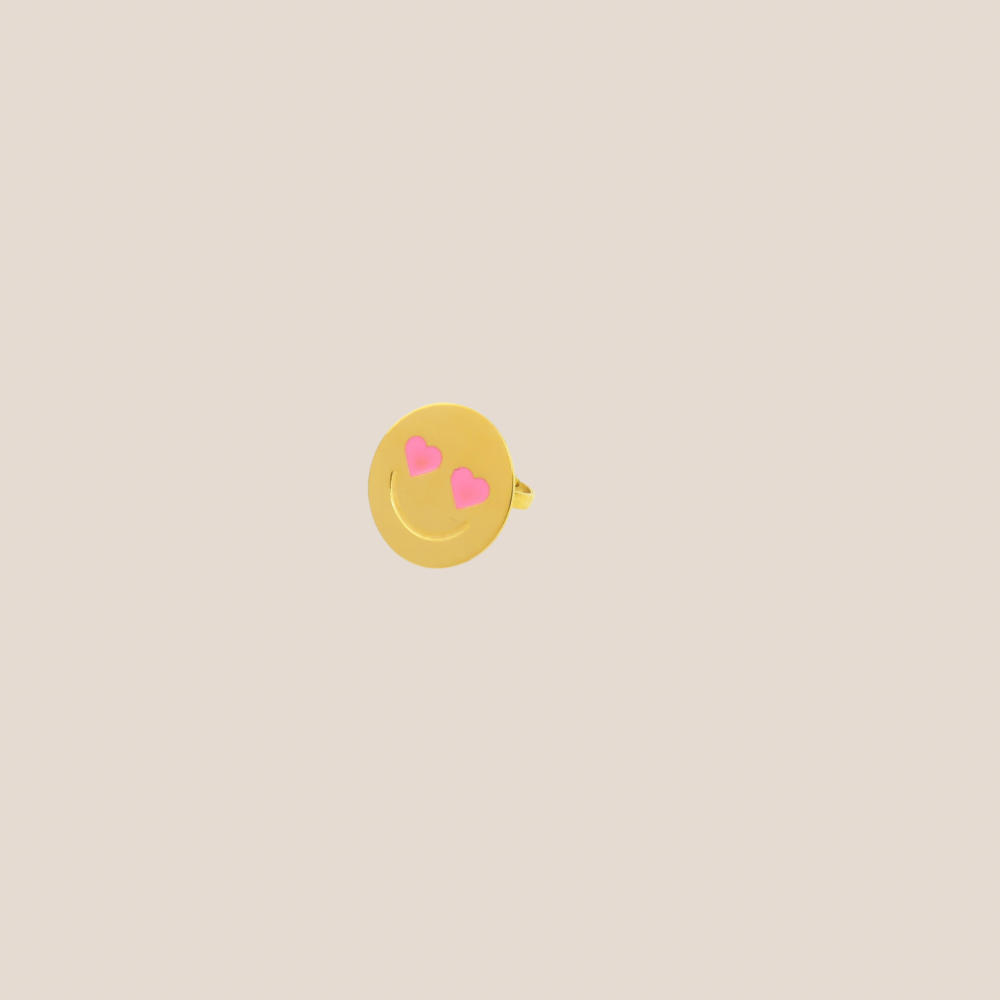 PINK SMILEY RING