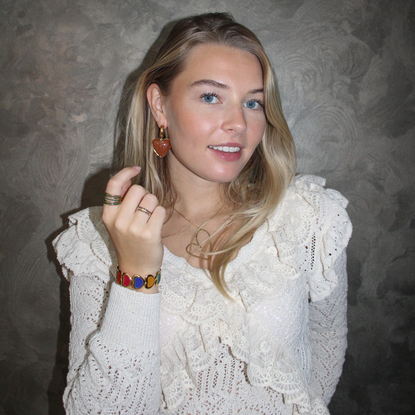 LOVEHEART BRUIN OORBELLEN