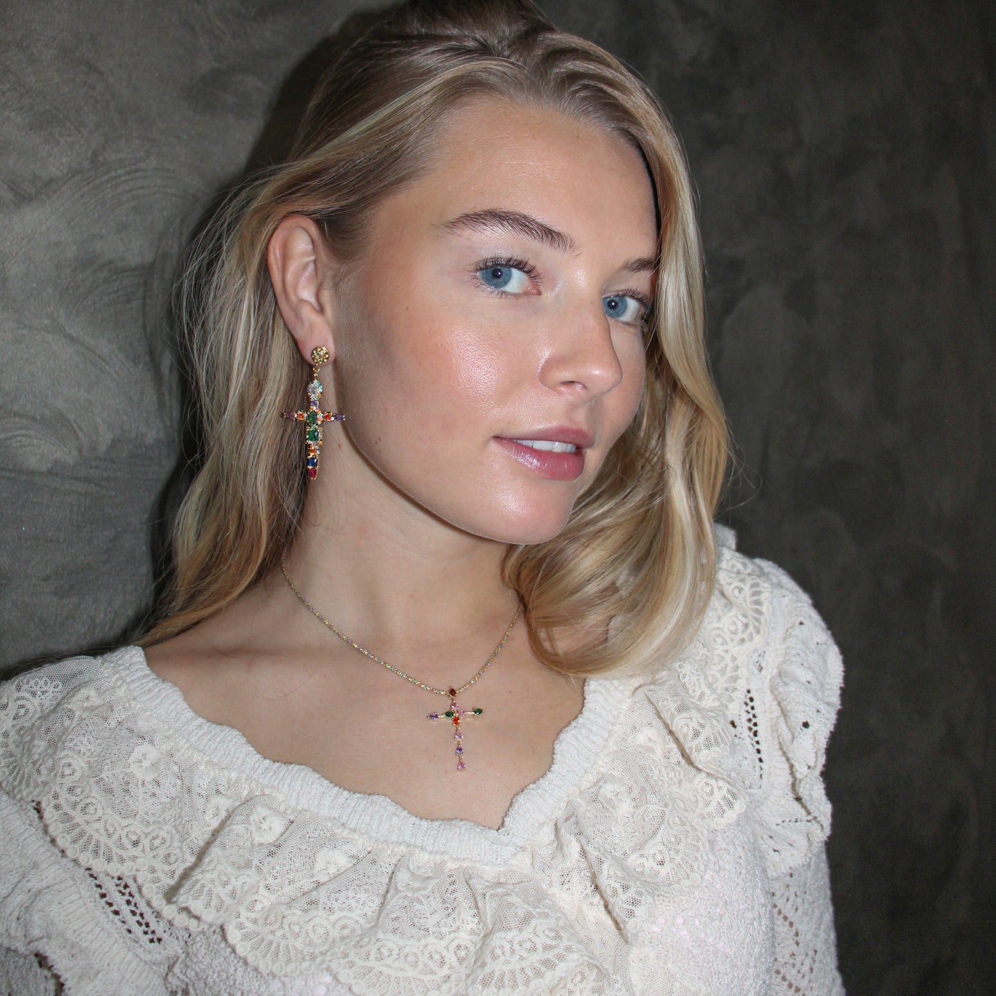 COLORFUL CROSS GOUD KETTING