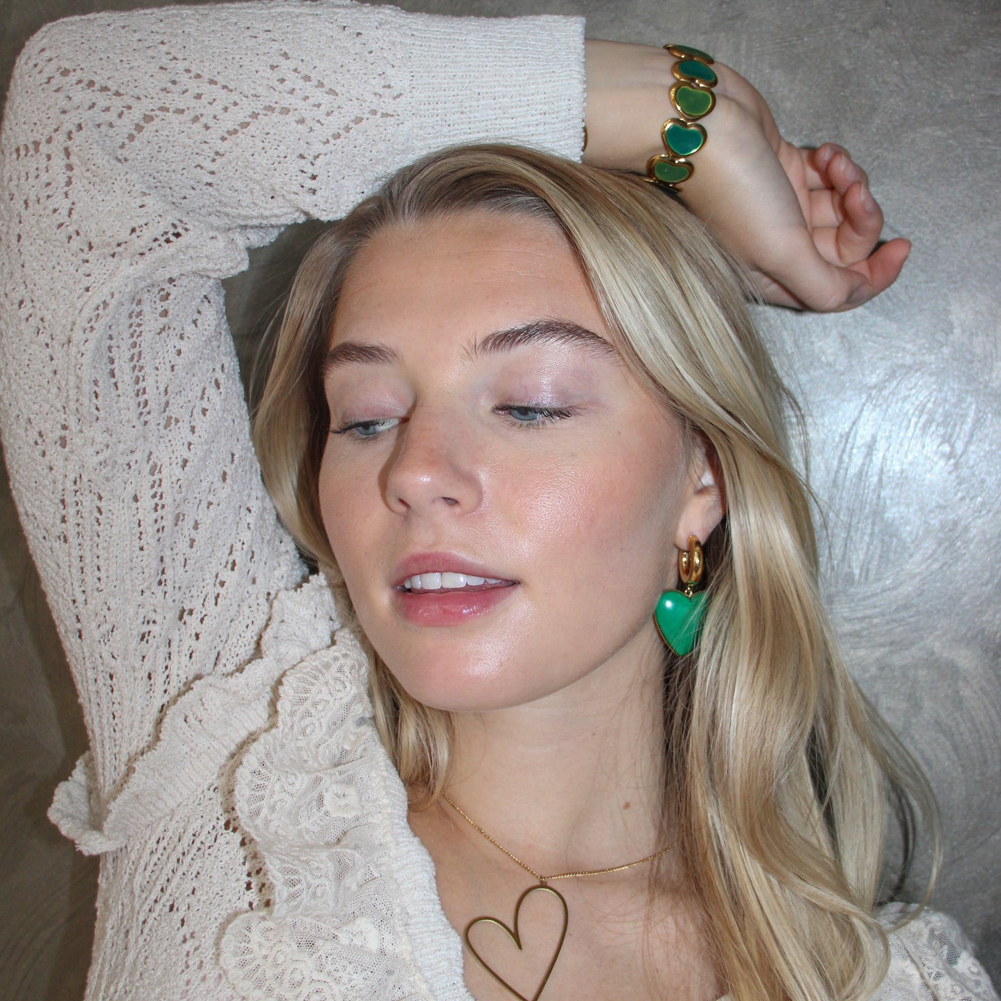 BIG HEARTS GROEN ARMBAND