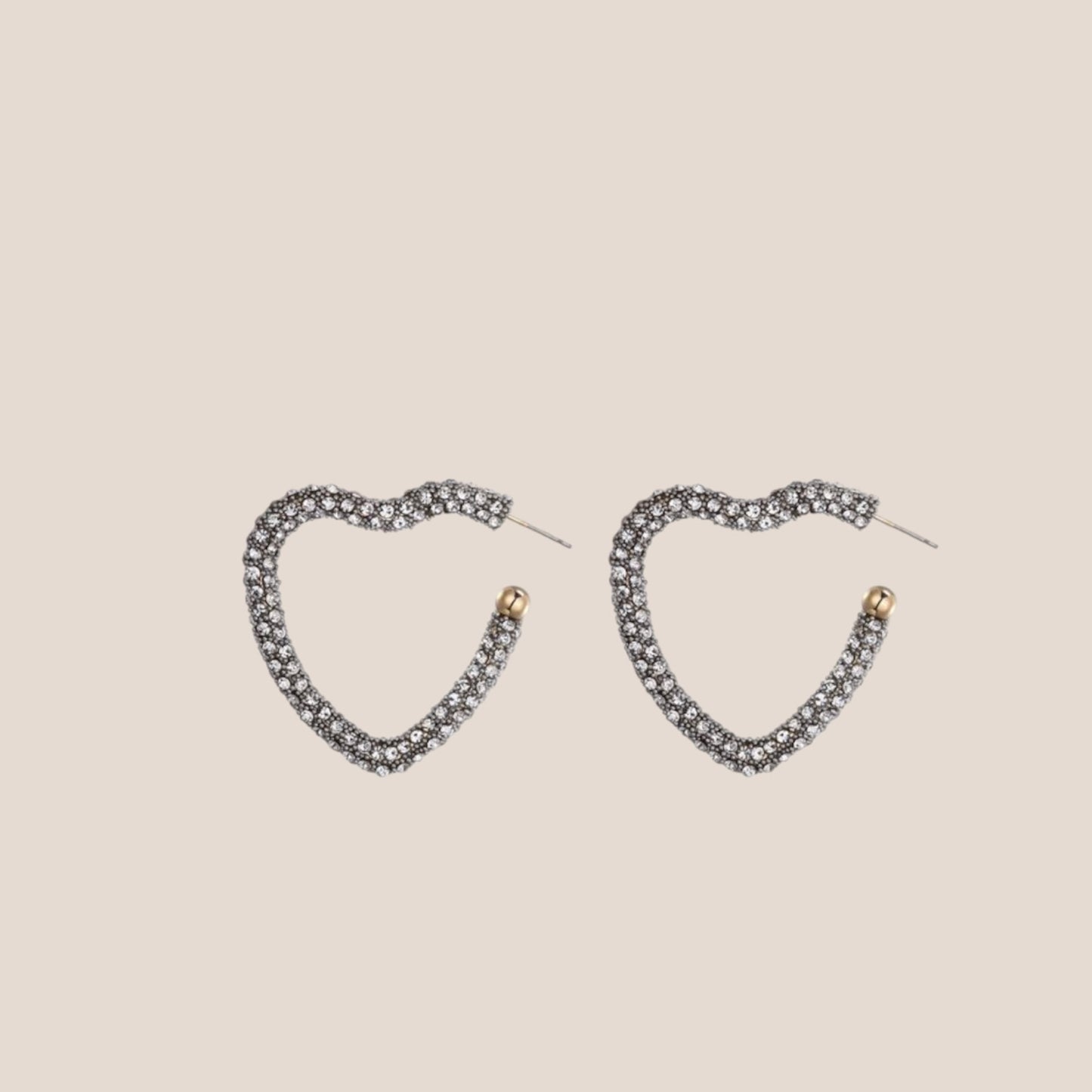 SPARKLING HEART ZILVER OORBELLEN