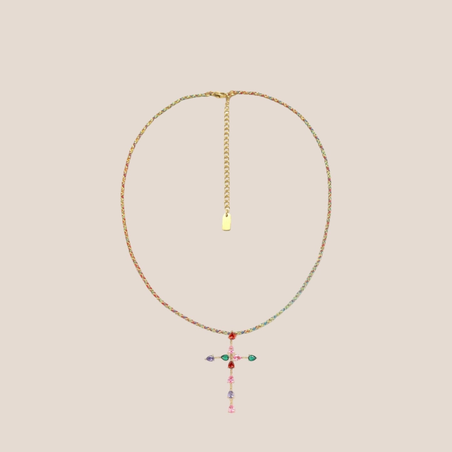 COLORFUL CROSS GOUD KETTING