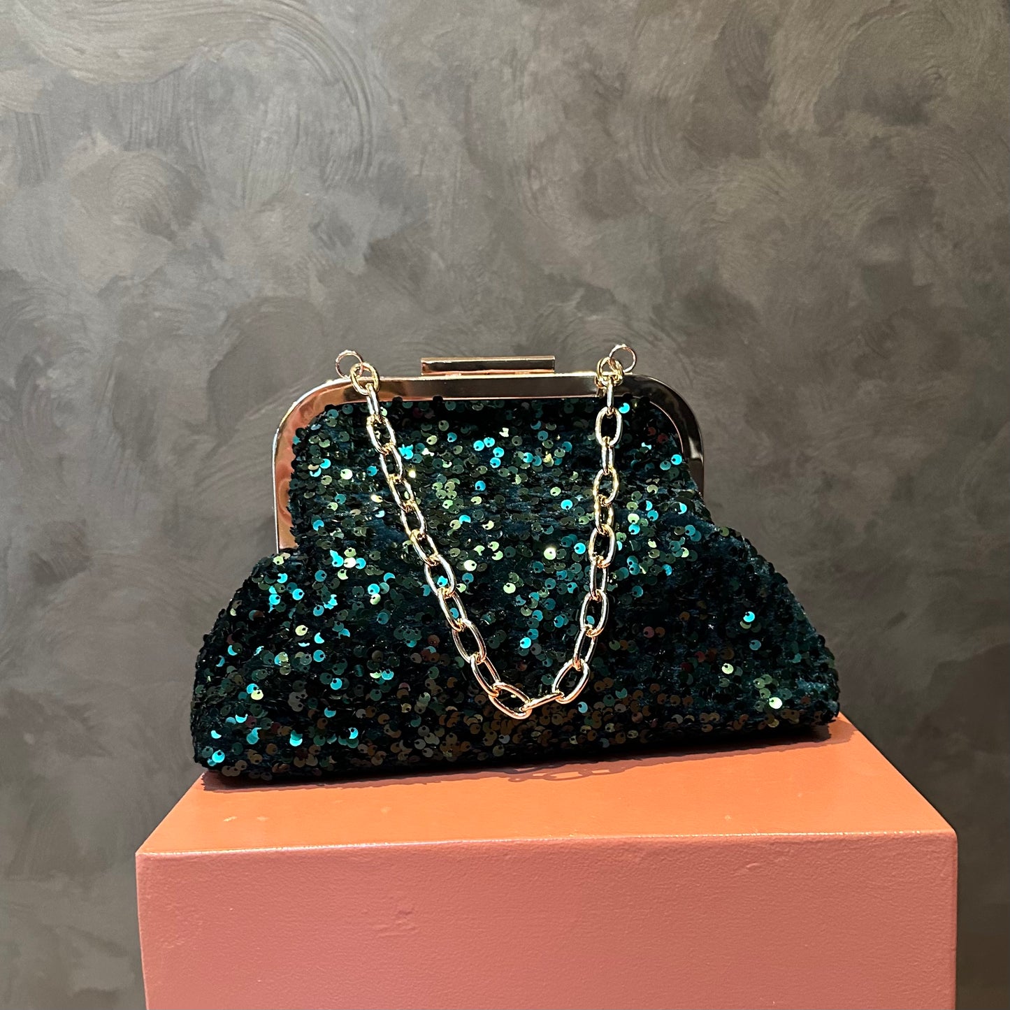 GLITTER PAILLETTEN GROEN TAS