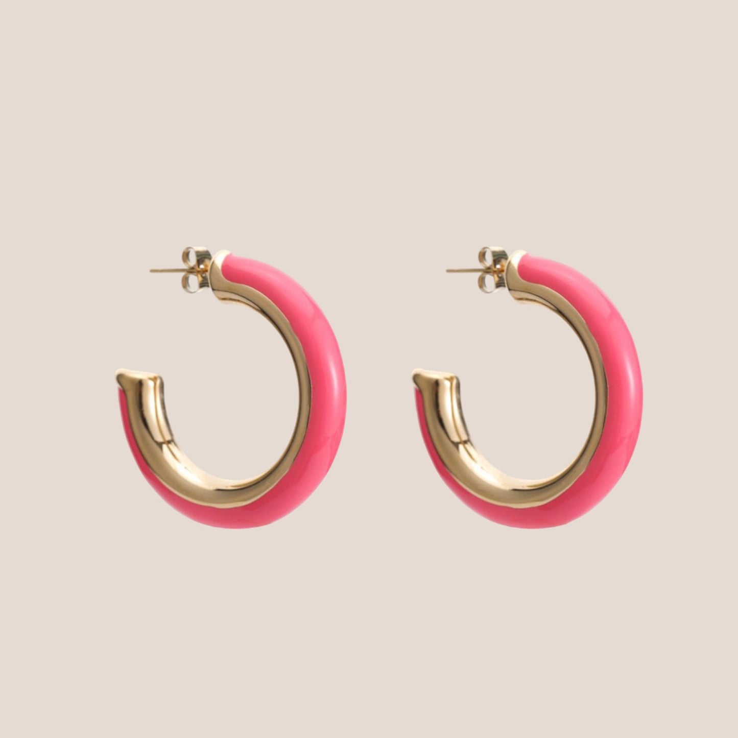 SOFT HOOPS ROZE OORBEL