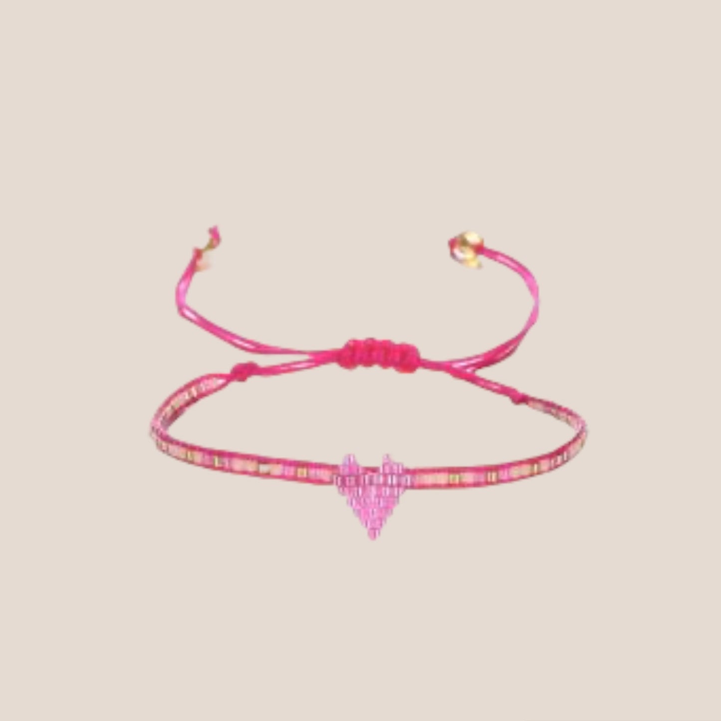 LITTLE HEART BEADS ROZE ARMBAND
