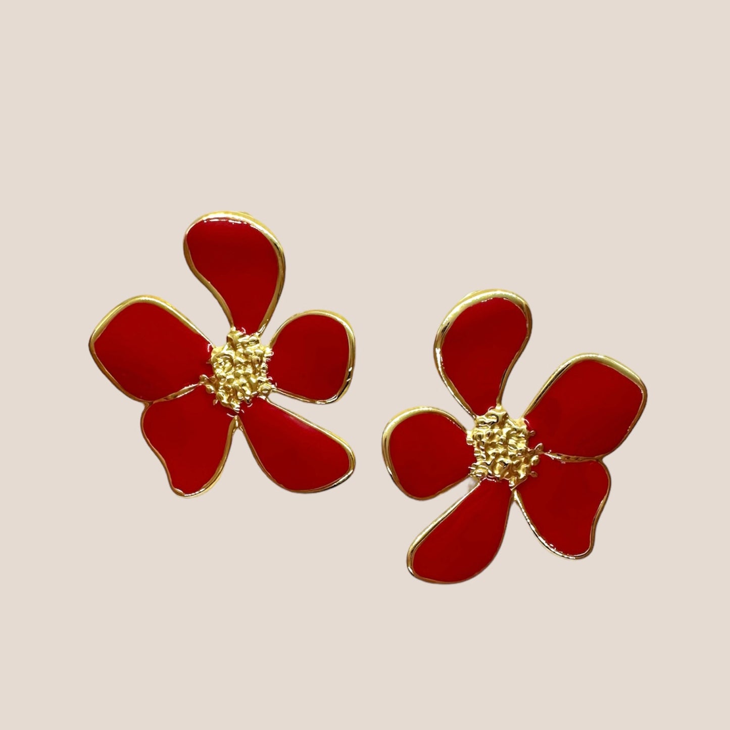 FLOWER ROOD OORBELLEN