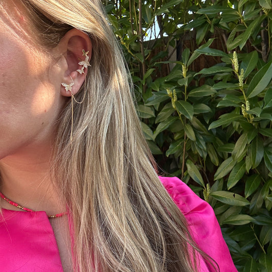 BUTTERFLY GOUD EARCUFF OORBEL
