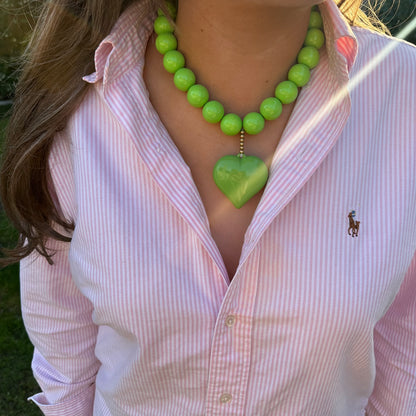 LIME HEART POP STATEMENT KETTING