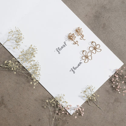 FLORAL GOUD OORBELLEN