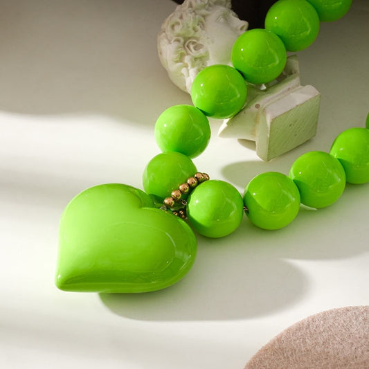 LIME HEART POP STATEMENT KETTING