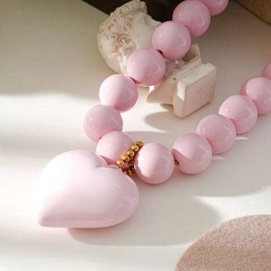 BLUSH HEART POP STATEMENT KETTING