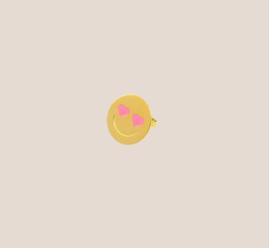 PINK SMILEY RING