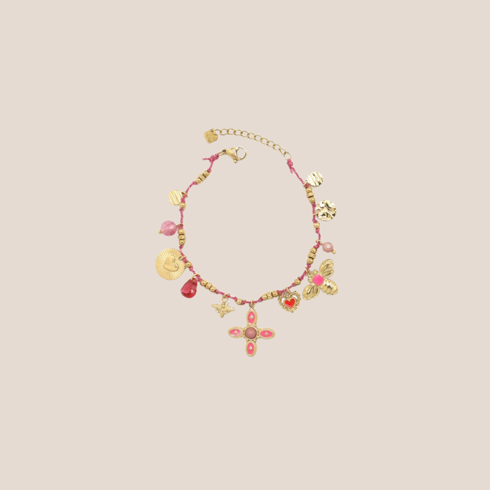 CROSS ROZE BEDELARMBAND