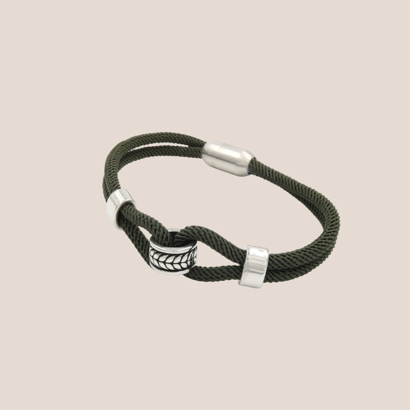 POWERFUL BEAD GROEN MANNENARMBAND