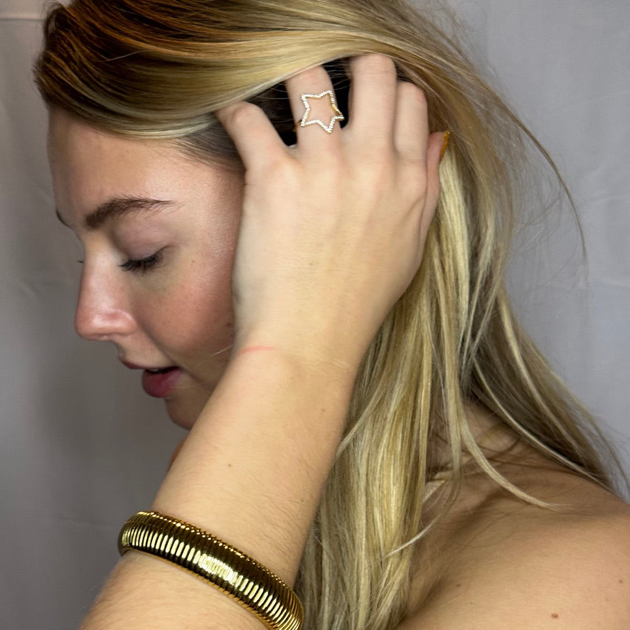 SPARKLING STAR GOUD RING
