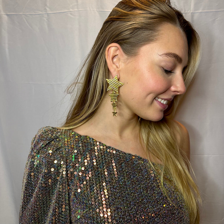 STARS GOUD OORBELLEN