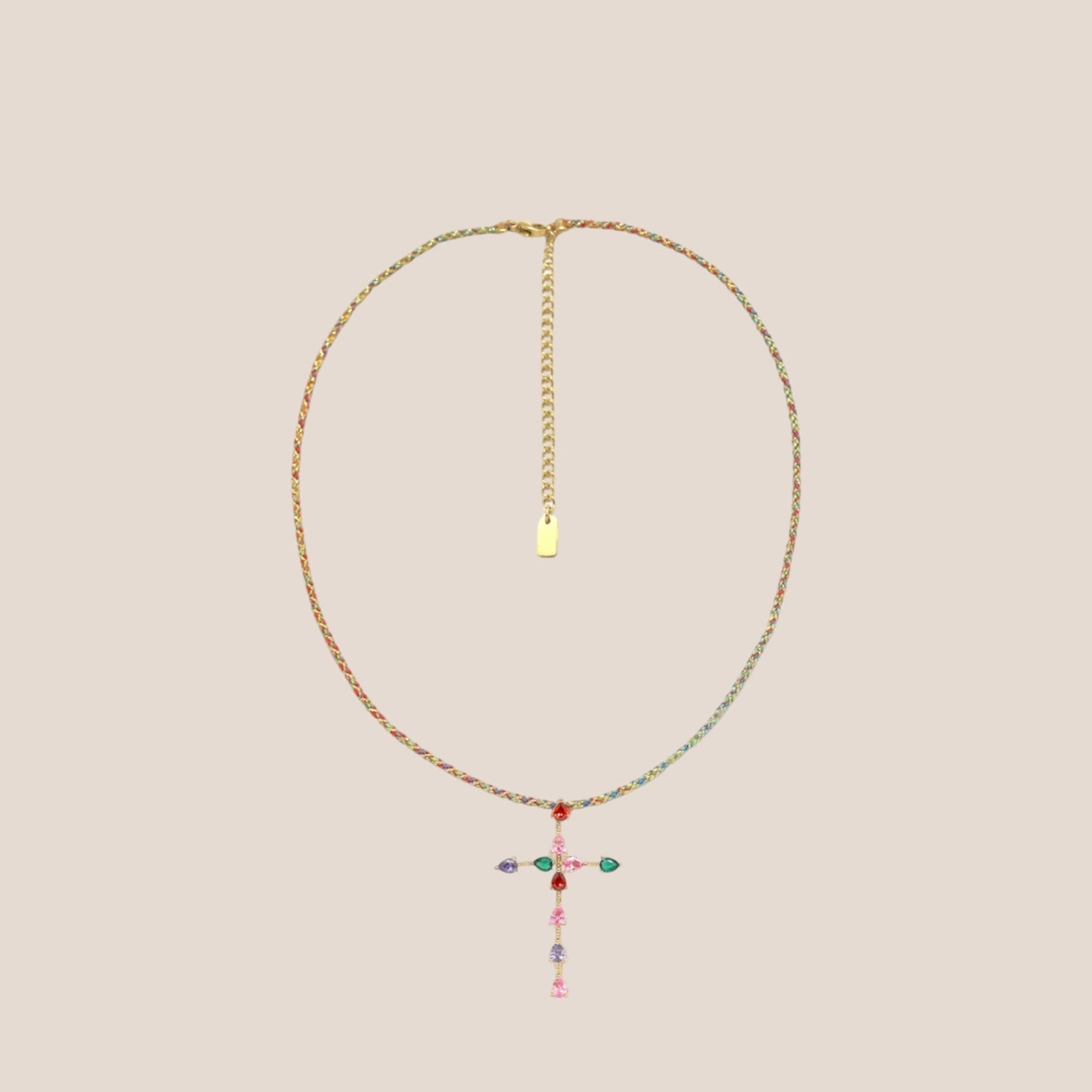 COLORFUL CROSS GOUD KETTING