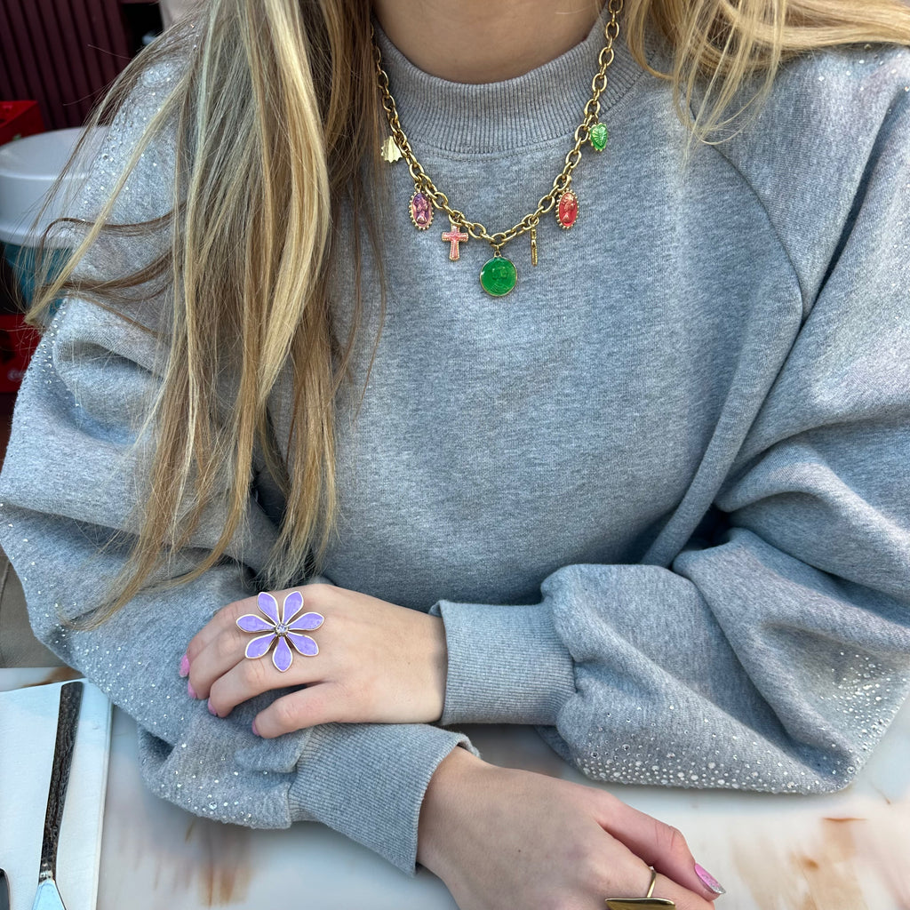 CHUNCKY BEDEL KETTING GOUD