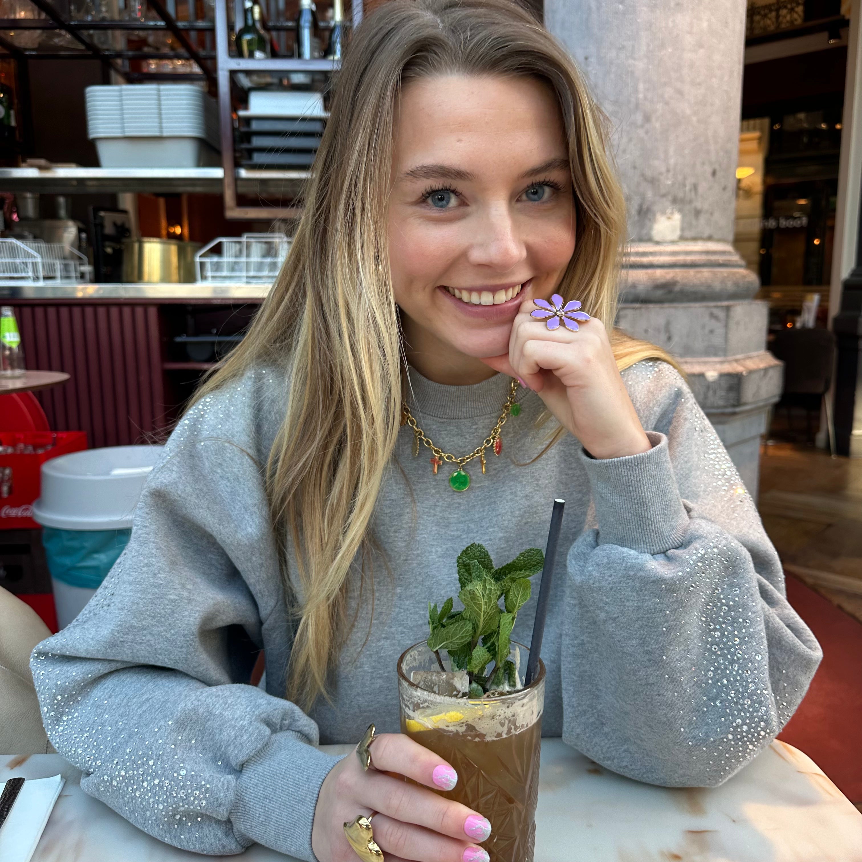 CHUNCKY BEDEL KETTING GOUD