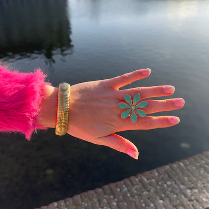 FLOWER TURQUOISE RING