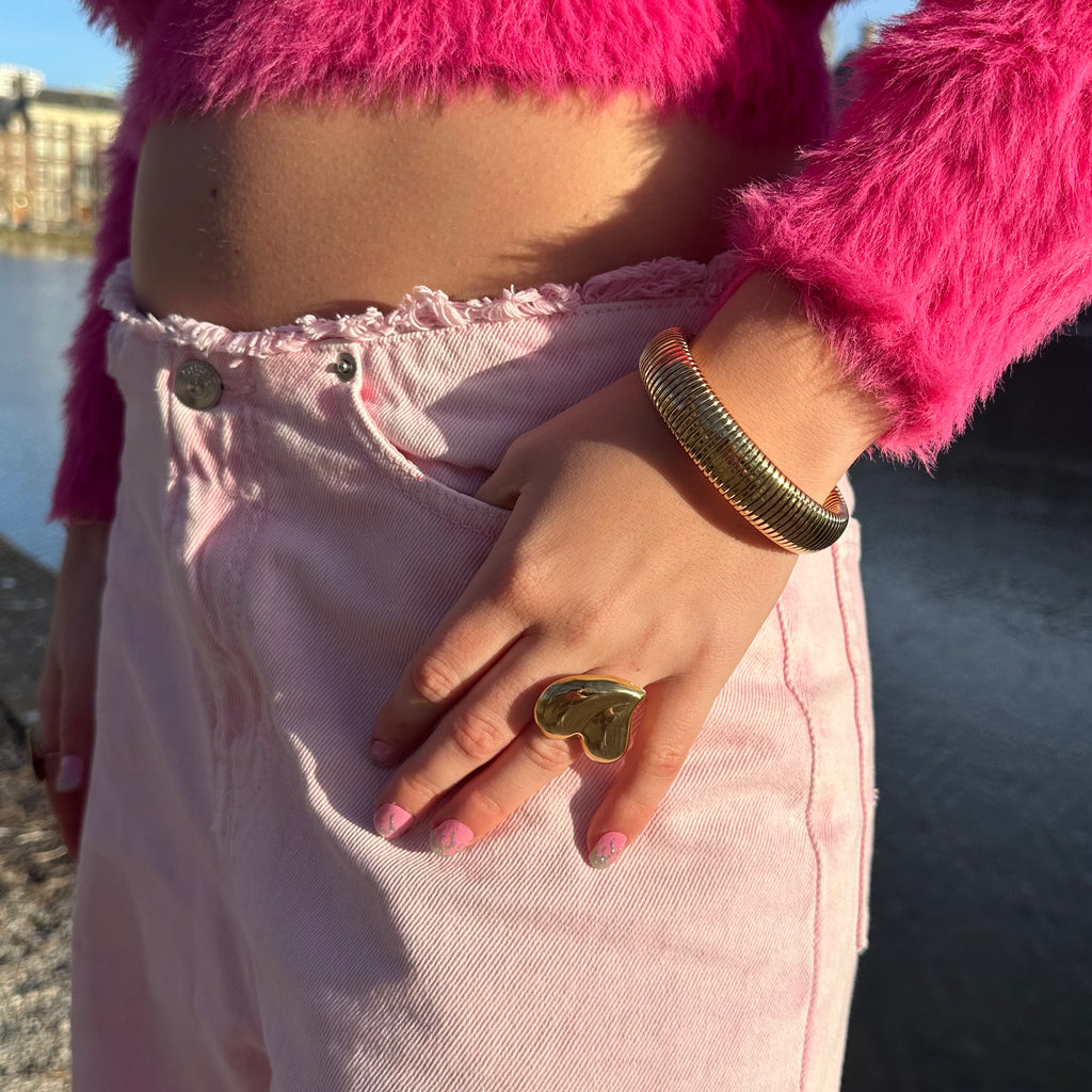 HEART GOUD RING