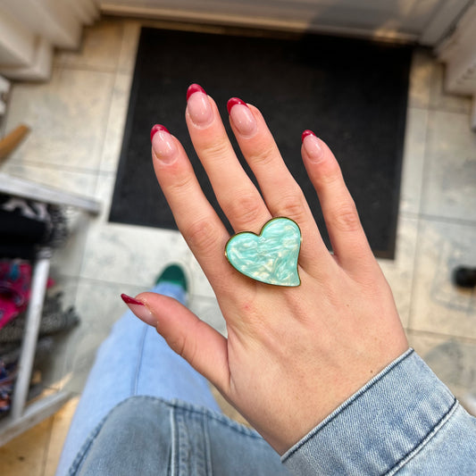 HEART STONE TURQUOISE RING