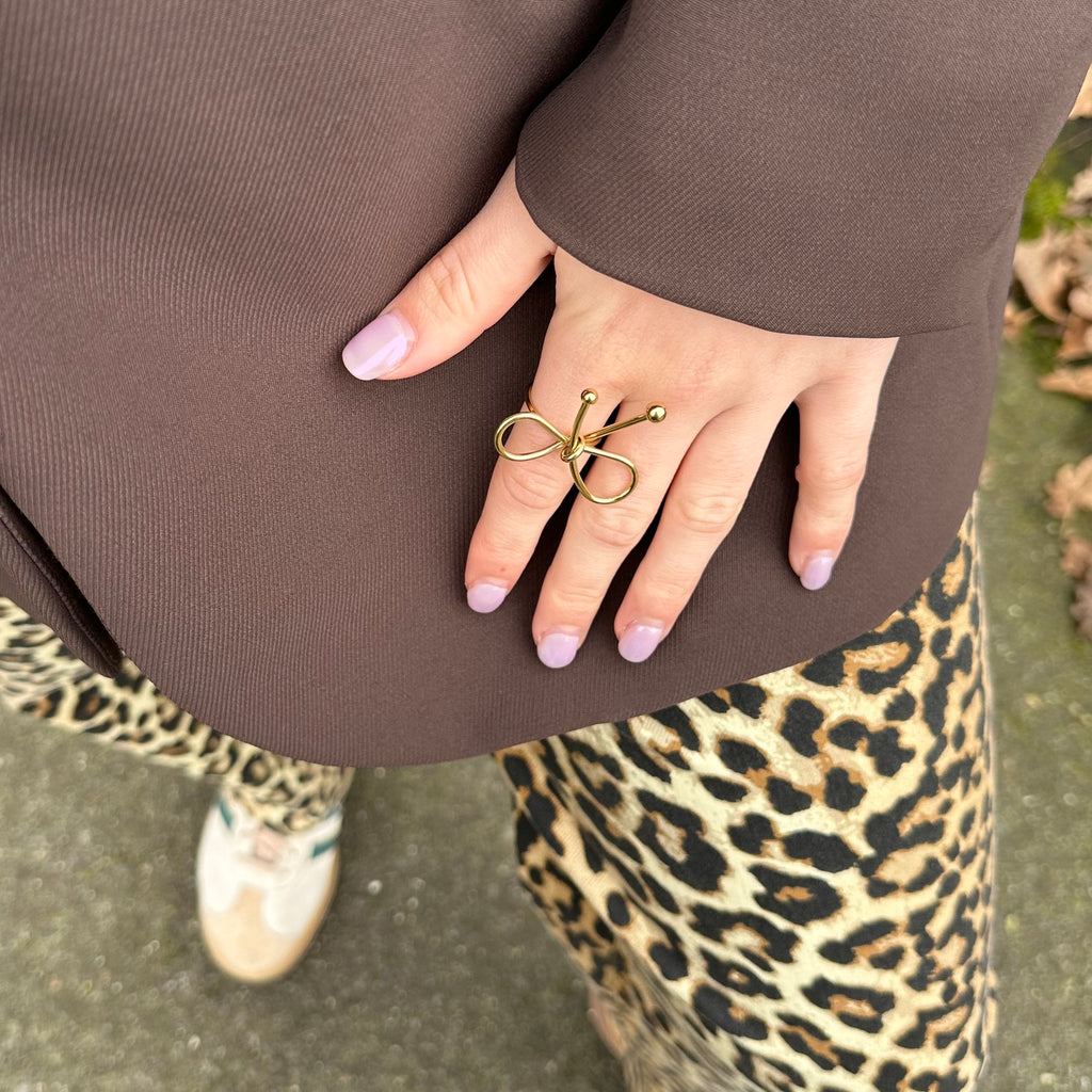 STRIKJE GOUD RING
