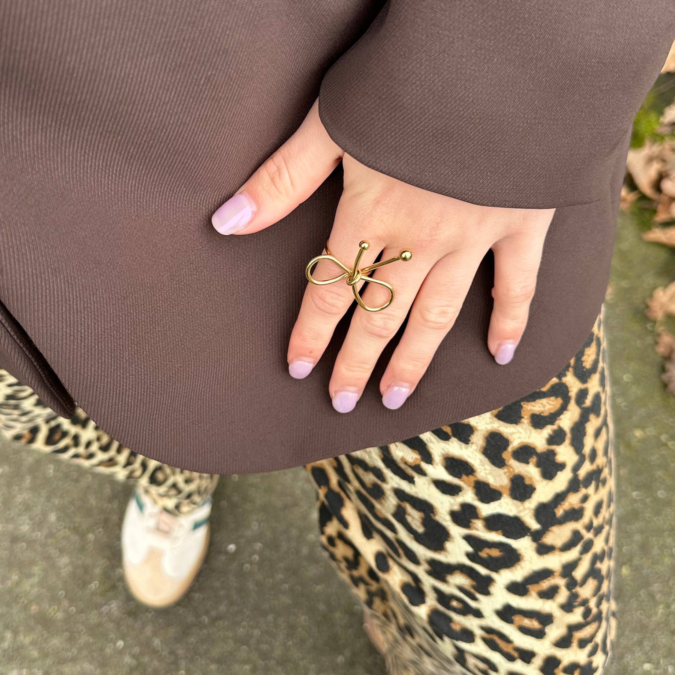 STRIKJE GOUD RING