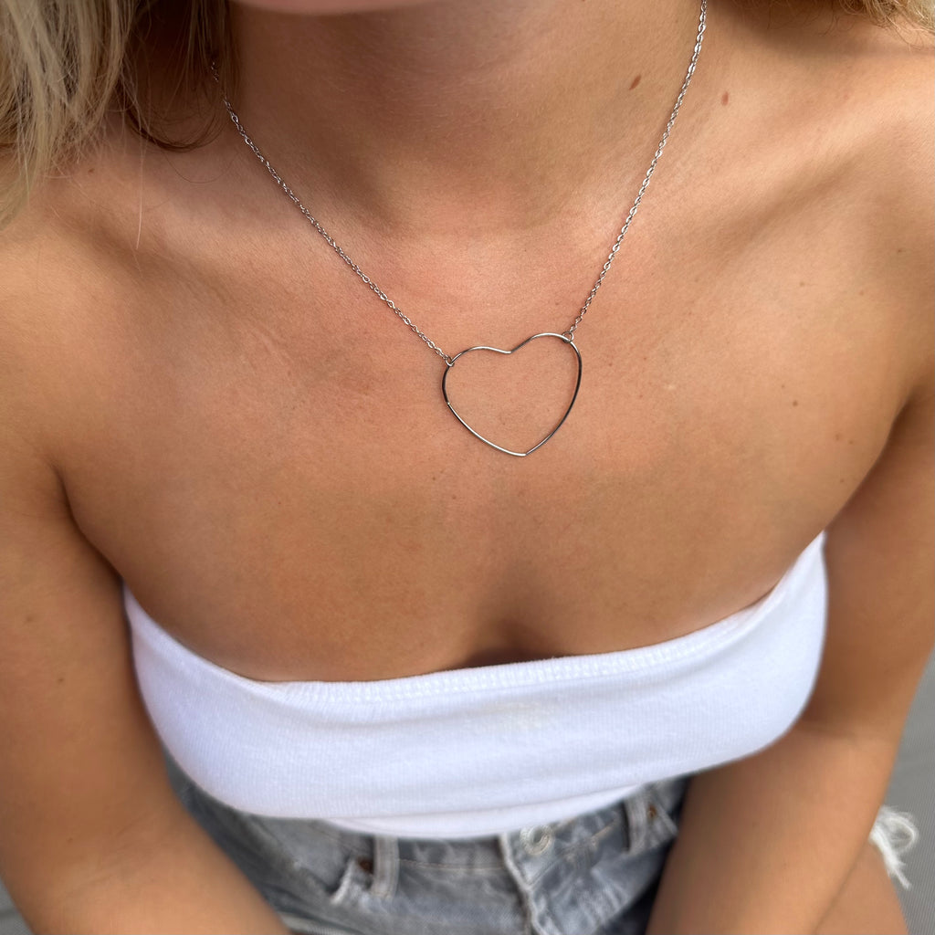 LOVEHEART ZILVER KETTING