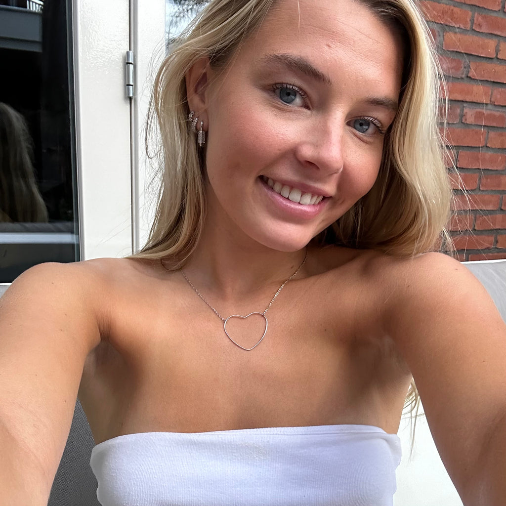 LOVEHEART ZILVER KETTING