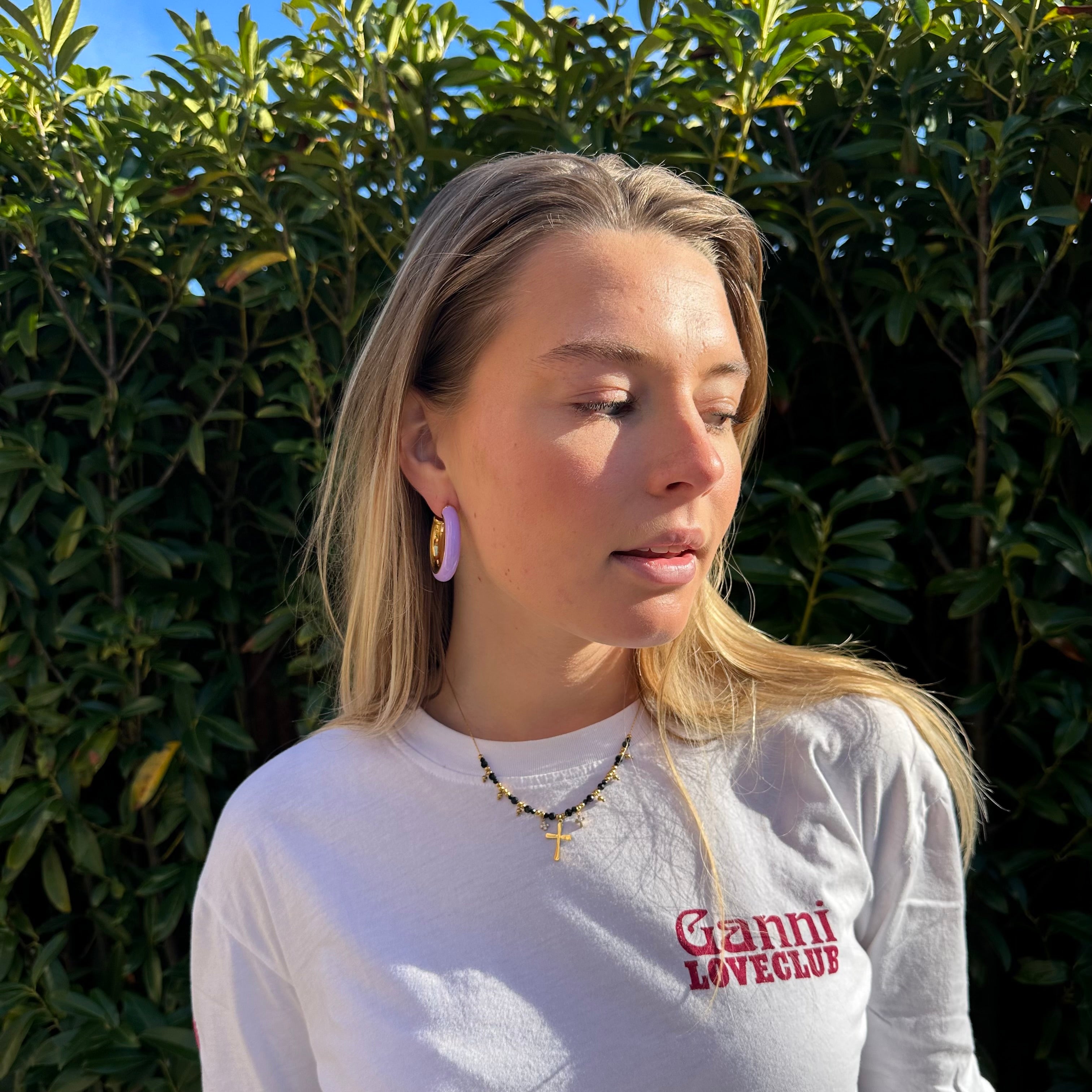 SOFT HOOPS LILA OORBEL