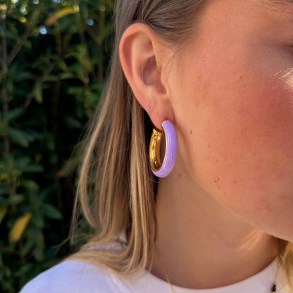 SOFT HOOPS LILA OORBEL