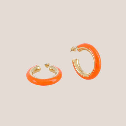 SOFT HOOPS ORANJE OORBEL