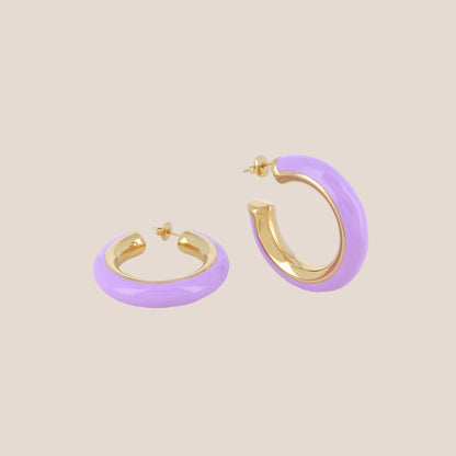 SOFT HOOPS LILA OORBEL
