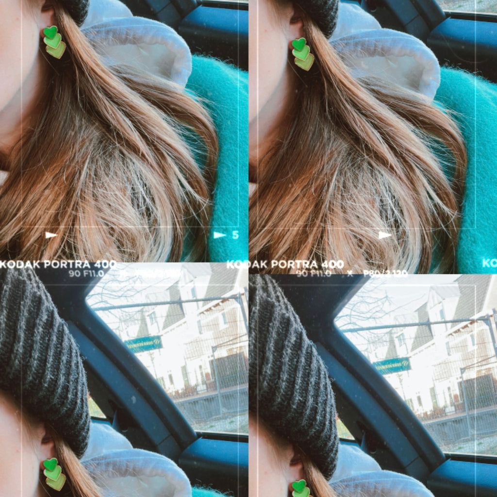 LITTLE 3 HEART GROEN OOEBEL