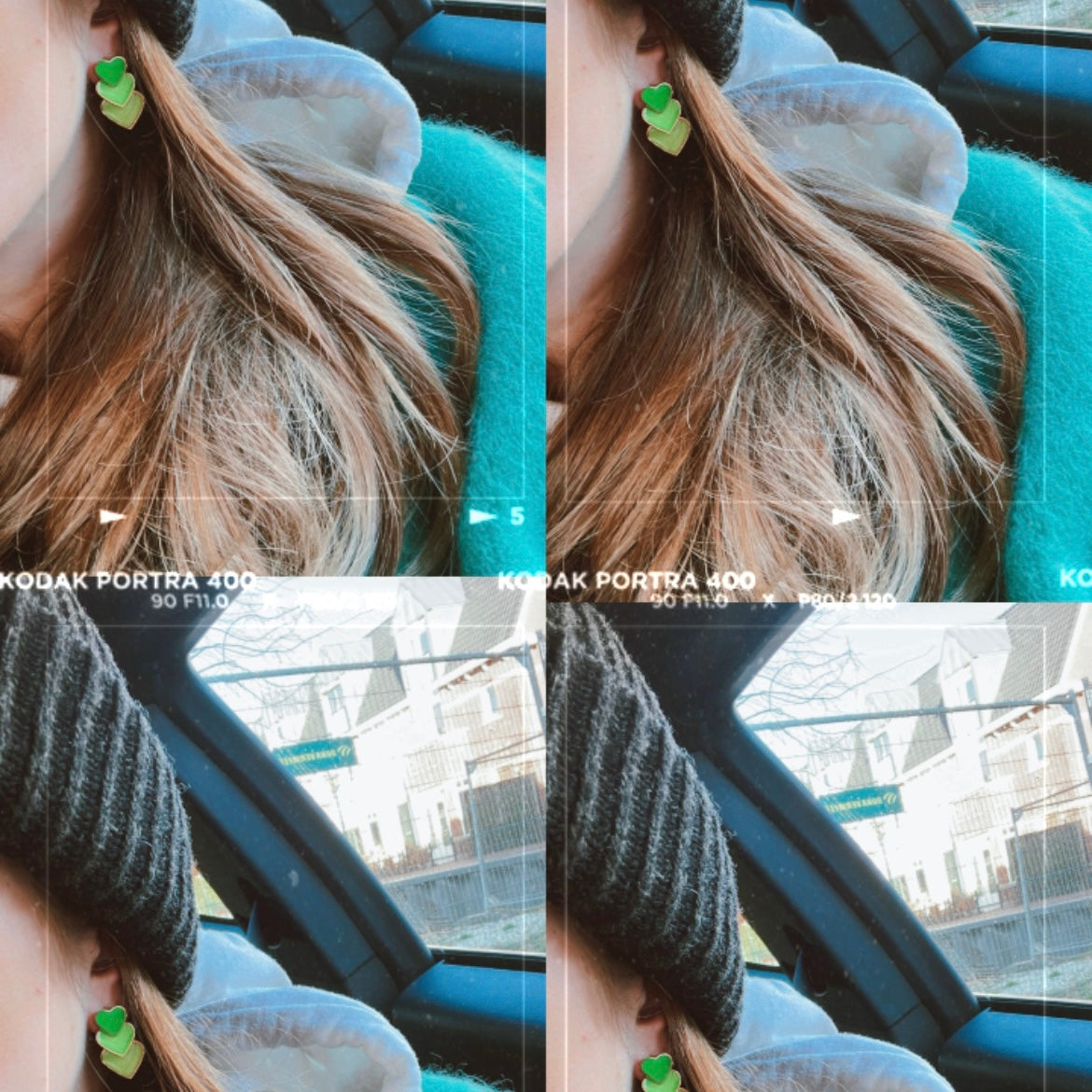 LITTLE 3 HEART GROEN OOEBEL