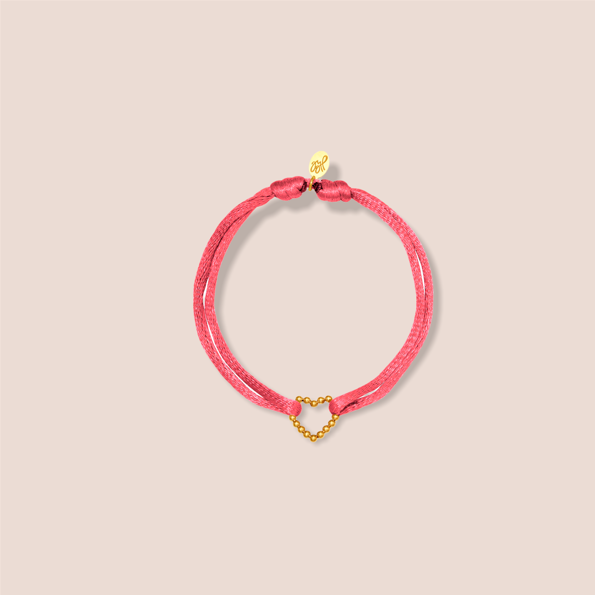 HEART SATIN ROZE ARMBAND