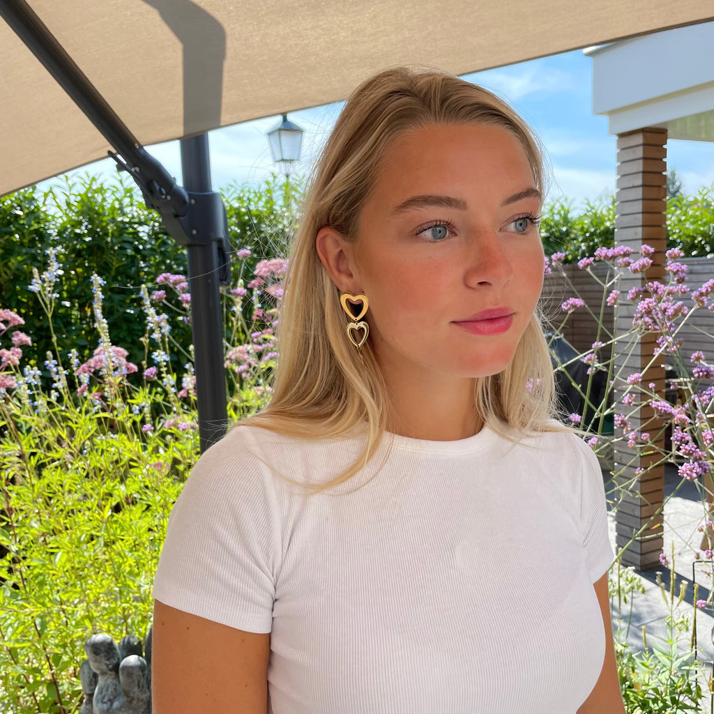 3 HEARTS PRINSES ALEXIA OORBELLEN