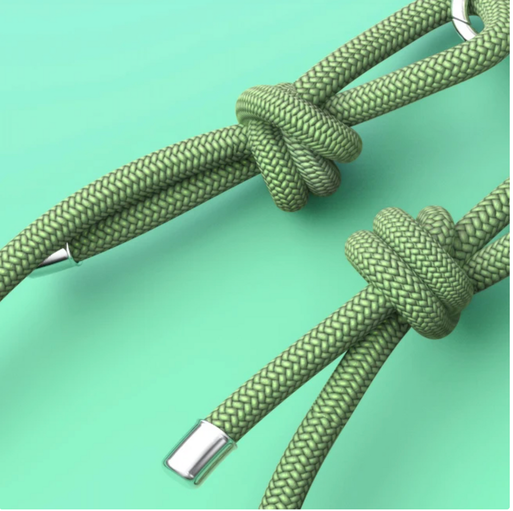 POCKIESLING TELEFOONHOESJE HOLOGRAPHIC + KOORD GROEN